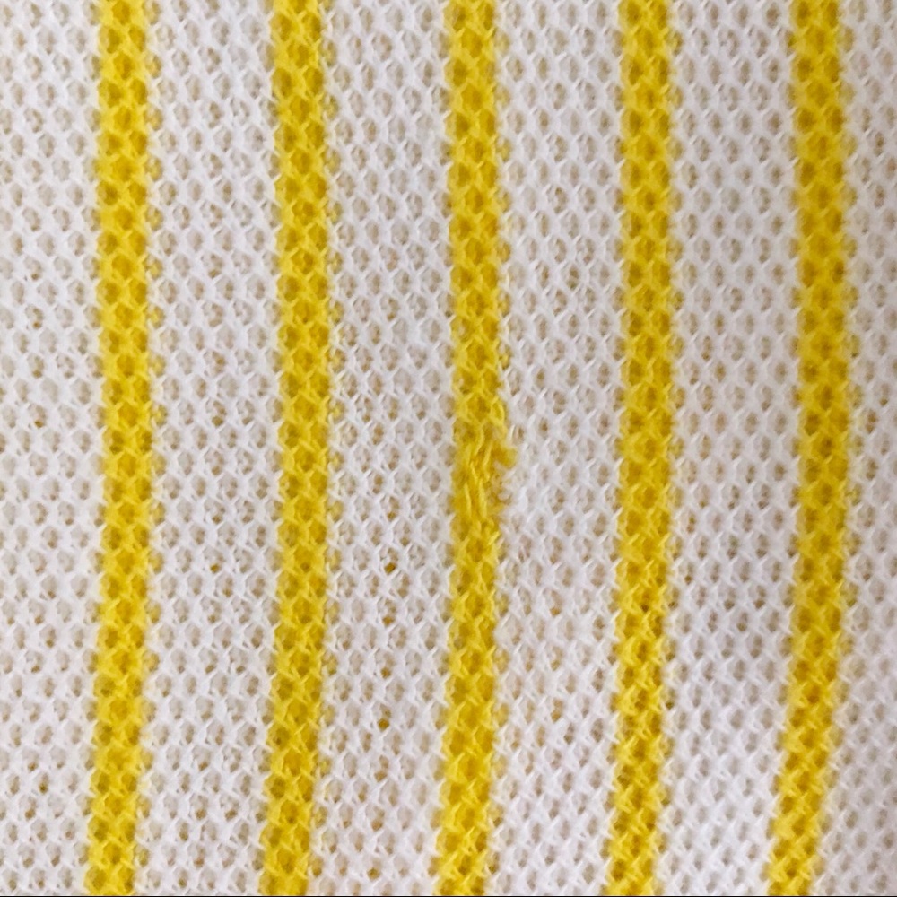 Vintage White & Yellow Vertical Striped T-shirt - Picture 8 of 8